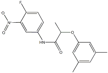 2-(3,5-dimethylphenoxy)-N-{4-fluoro-3-nitrophenyl}propanamide,515151-47-0,结构式