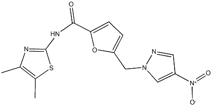 515174-72-8 N-(4,5-dimethyl-1,3-thiazol-2-yl)-5-({4-nitro-1H-pyrazol-1-yl}methyl)-2-furamide