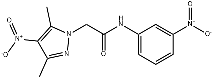 2-{4-nitro-3,5-dimethyl-1H-pyrazol-1-yl}-N-{3-nitrophenyl}acetamide Structure