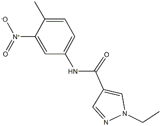 1-ethyl-N-{3-nitro-4-methylphenyl}-1H-pyrazole-4-carboxamide Struktur