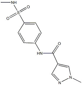 1-methyl-N-{4-[(methylamino)sulfonyl]phenyl}-1H-pyrazole-4-carboxamide Struktur