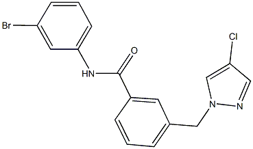 515175-16-3 N-(3-bromophenyl)-3-[(4-chloro-1H-pyrazol-1-yl)methyl]benzamide