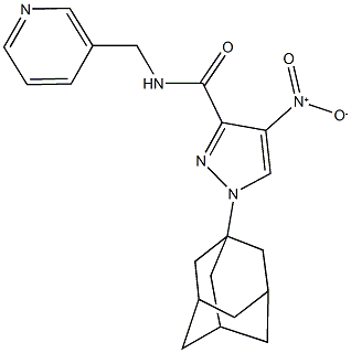 1-(1-adamantyl)-4-nitro-N-(3-pyridinylmethyl)-1H-pyrazole-3-carboxamide Struktur