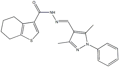 N'-[(3,5-dimethyl-1-phenyl-1H-pyrazol-4-yl)methylene]-4,5,6,7-tetrahydro-1-benzothiophene-3-carbohydrazide,515175-92-5,结构式