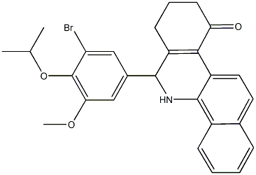 6-(3-bromo-4-isopropoxy-5-methoxyphenyl)-5,7,8,9-tetrahydrobenzo[c]phenanthridin-10(6H)-one Struktur