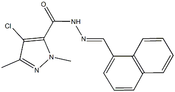 4-chloro-1,3-dimethyl-N'-(1-naphthylmethylene)-1H-pyrazole-5-carbohydrazide,515176-44-0,结构式
