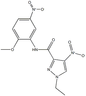 1-ethyl-4-nitro-N-{5-nitro-2-methoxyphenyl}-1H-pyrazole-3-carboxamide,515176-67-7,结构式