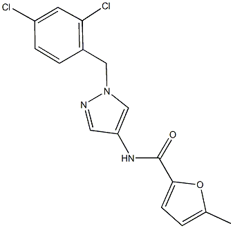 N-[1-(2,4-dichlorobenzyl)-1H-pyrazol-4-yl]-5-methyl-2-furamide,515176-94-0,结构式