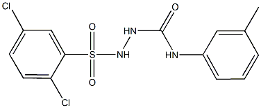 2-[(2,5-dichlorophenyl)sulfonyl]-N-(3-methylphenyl)hydrazinecarboxamide Structure