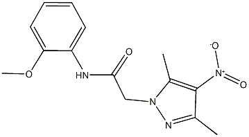 2-{4-nitro-3,5-dimethyl-1H-pyrazol-1-yl}-N-(2-methoxyphenyl)acetamide Structure