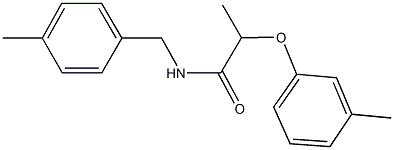 N-(4-methylbenzyl)-2-(3-methylphenoxy)propanamide,515177-38-5,结构式