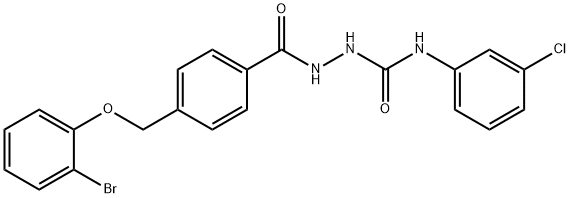 2-{4-[(2-bromophenoxy)methyl]benzoyl}-N-(3-chlorophenyl)hydrazinecarboxamide 结构式