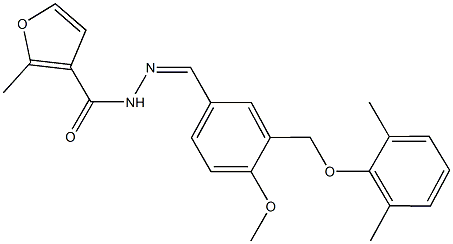 N'-{3-[(2,6-dimethylphenoxy)methyl]-4-methoxybenzylidene}-2-methyl-3-furohydrazide Structure