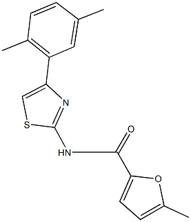 N-[4-(2,5-dimethylphenyl)-1,3-thiazol-2-yl]-5-methyl-2-furamide Struktur