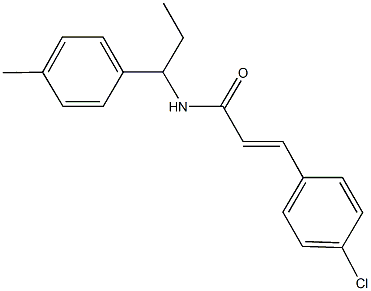 3-(4-chlorophenyl)-N-[1-(4-methylphenyl)propyl]acrylamide|