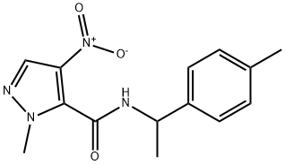 4-nitro-1-methyl-N-[1-(4-methylphenyl)ethyl]-1H-pyrazole-5-carboxamide|