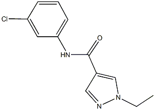 N-(3-chlorophenyl)-1-ethyl-1H-pyrazole-4-carboxamide 结构式