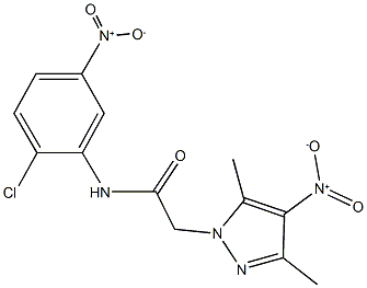 N-{2-chloro-5-nitrophenyl}-2-{4-nitro-3,5-dimethyl-1H-pyrazol-1-yl}acetamide,515178-26-4,结构式