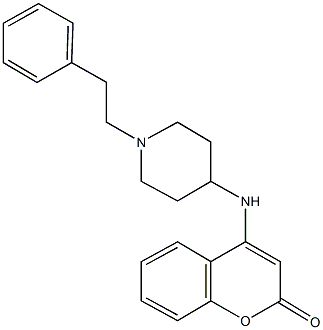 4-{[1-(2-phenylethyl)-4-piperidinyl]amino}-2H-chromen-2-one Struktur