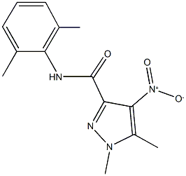 N-(2,6-dimethylphenyl)-4-nitro-1,5-dimethyl-1H-pyrazole-3-carboxamide Struktur