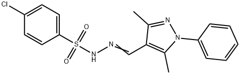 4-chloro-N'-[(3,5-dimethyl-1-phenyl-1H-pyrazol-4-yl)methylene]benzenesulfonohydrazide Structure