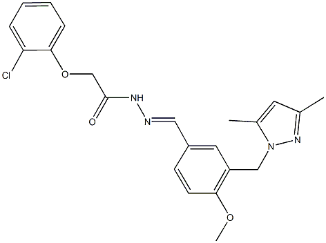 515828-75-8 2-(2-chlorophenoxy)-N'-{3-[(3,5-dimethyl-1H-pyrazol-1-yl)methyl]-4-methoxybenzylidene}acetohydrazide