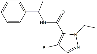 4-bromo-1-ethyl-N-(1-phenylethyl)-1H-pyrazole-5-carboxamide Structure