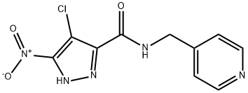 4-chloro-5-nitro-N-(4-pyridinylmethyl)-1H-pyrazole-3-carboxamide,515829-19-3,结构式