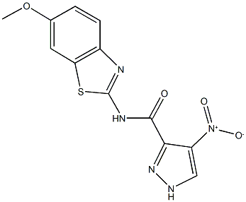 4-nitro-N-(6-methoxy-1,3-benzothiazol-2-yl)-1H-pyrazole-3-carboxamide Structure