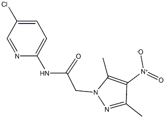 N-(5-chloro-2-pyridinyl)-2-{4-nitro-3,5-dimethyl-1H-pyrazol-1-yl}acetamide Structure