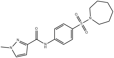 N-[4-(1-azepanylsulfonyl)phenyl]-1-methyl-1H-pyrazole-3-carboxamide Structure