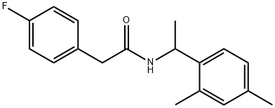 N-[1-(2,4-dimethylphenyl)ethyl]-2-(4-fluorophenyl)acetamide Structure