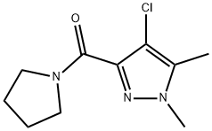 4-chloro-1,5-dimethyl-3-(1-pyrrolidinylcarbonyl)-1H-pyrazole|