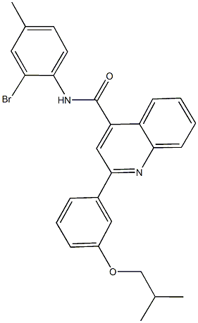 N-(2-bromo-4-methylphenyl)-2-(3-isobutoxyphenyl)-4-quinolinecarboxamide Structure