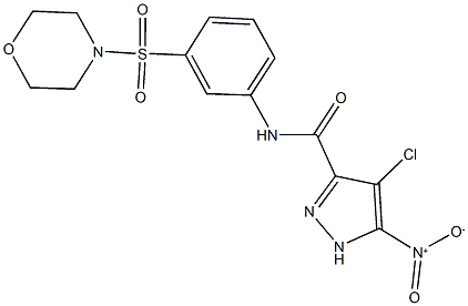 515830-45-2 4-chloro-5-nitro-N-[3-(4-morpholinylsulfonyl)phenyl]-1H-pyrazole-3-carboxamide