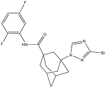 3-(3-bromo-1H-1,2,4-triazol-1-yl)-N-(2,5-difluorophenyl)-1-adamantanecarboxamide Structure