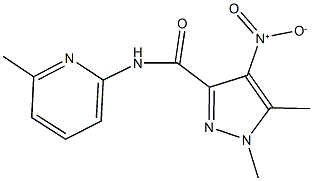 4-nitro-1,5-dimethyl-N-(6-methyl-2-pyridinyl)-1H-pyrazole-3-carboxamide,515830-71-4,结构式