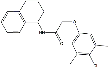2-(4-chloro-3,5-dimethylphenoxy)-N-(1,2,3,4-tetrahydro-1-naphthalenyl)acetamide Structure