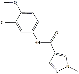 N-(3-chloro-4-methoxyphenyl)-1-methyl-1H-pyrazole-4-carboxamide,515831-43-3,结构式