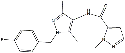 N-[1-(4-fluorobenzyl)-3,5-dimethyl-1H-pyrazol-4-yl]-1-methyl-1H-pyrazole-5-carboxamide,515831-47-7,结构式