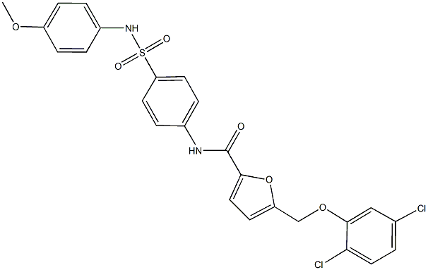 5-[(2,5-dichlorophenoxy)methyl]-N-{4-[(4-methoxyanilino)sulfonyl]phenyl}-2-furamide,515831-51-3,结构式