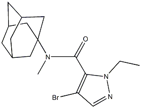 N-(1-adamantyl)-4-bromo-1-ethyl-N-methyl-1H-pyrazole-5-carboxamide Structure