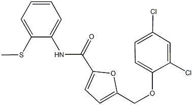 5-[(2,4-dichlorophenoxy)methyl]-N-[2-(methylsulfanyl)phenyl]-2-furamide Structure