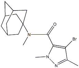 N-(1-adamantyl)-4-bromo-N,1,3-trimethyl-1H-pyrazole-5-carboxamide,515831-77-3,结构式