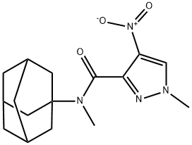 N-(1-adamantyl)-4-nitro-N,1-dimethyl-1H-pyrazole-3-carboxamide Structure
