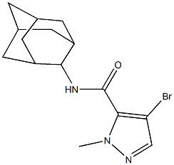 N-(2-adamantyl)-4-bromo-1-methyl-1H-pyrazole-5-carboxamide,515831-90-0,结构式