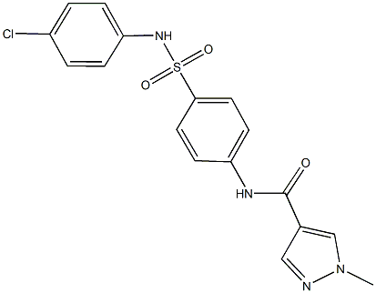 N-{4-[(4-chloroanilino)sulfonyl]phenyl}-1-methyl-1H-pyrazole-4-carboxamide Structure