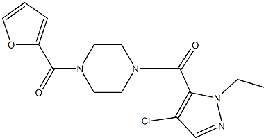 515832-04-9 1-[(4-chloro-1-ethyl-1H-pyrazol-5-yl)carbonyl]-4-(2-furoyl)piperazine