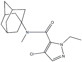 N-(1-adamantyl)-4-chloro-1-ethyl-N-methyl-1H-pyrazole-5-carboxamide,515832-44-7,结构式