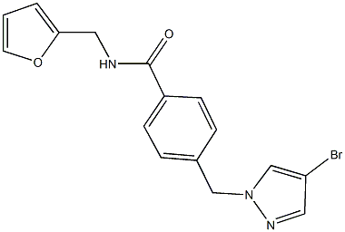 4-[(4-bromo-1H-pyrazol-1-yl)methyl]-N-(2-furylmethyl)benzamide Structure